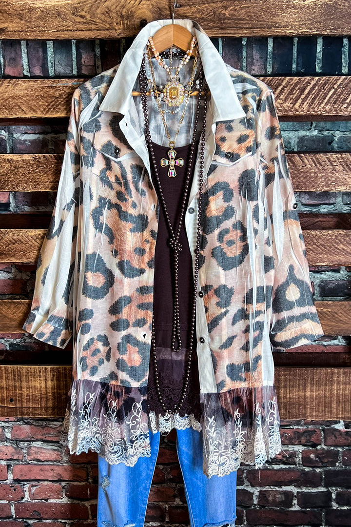 ETERNALLY PERFECT FAB SHIRT JACKET LEOPARD