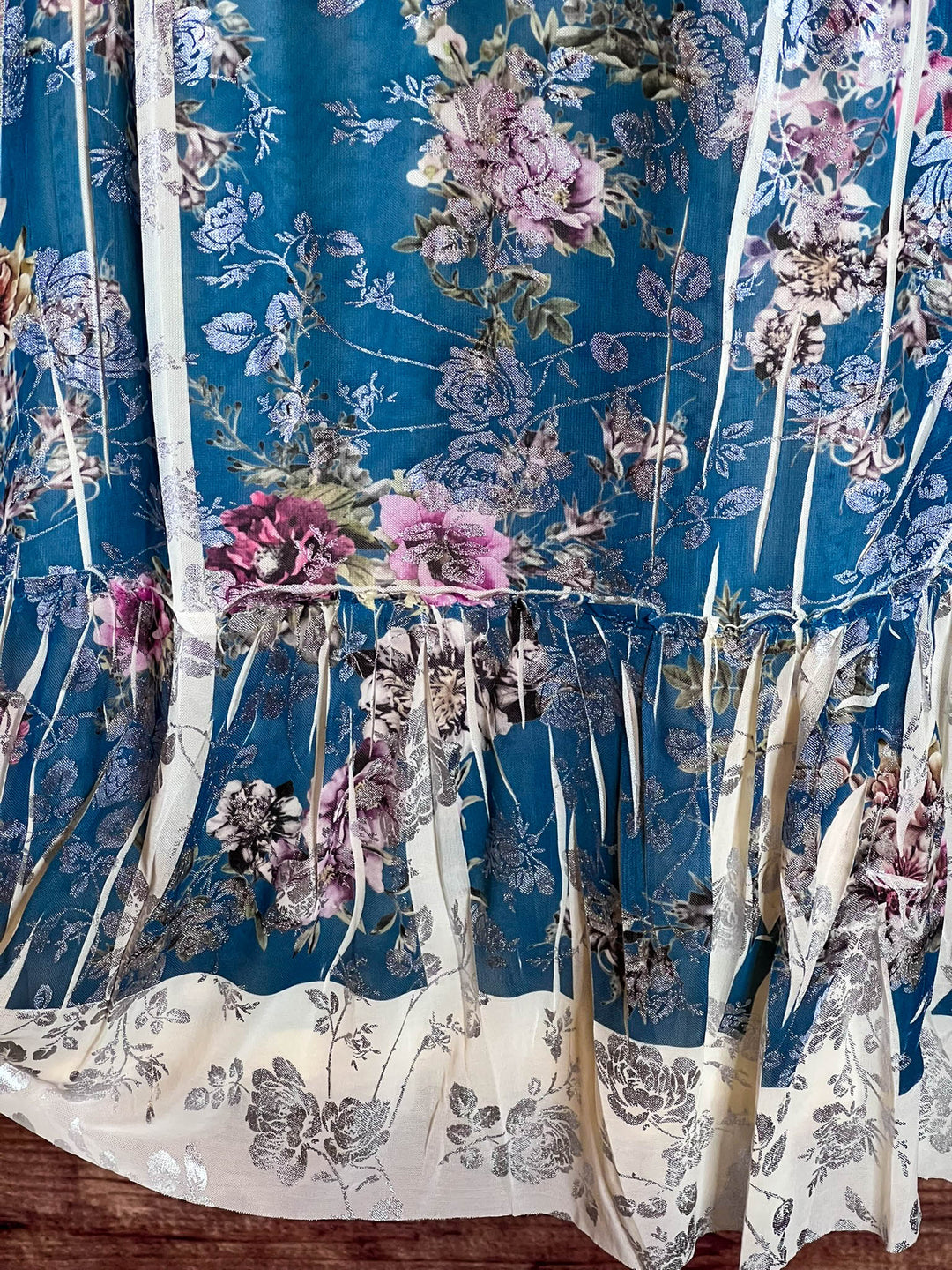 Bring You Joy Maxi Dress Aqua Blue & Multi-Color