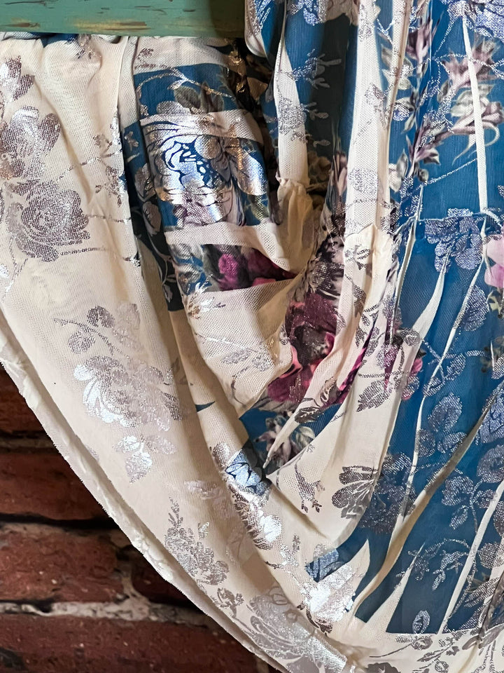 Bring You Joy Maxi Dress Aqua Blue & Multi-Color
