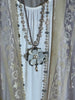 LA VIE BOHEME BEIGE BEIGE CREAM VELVET BURNOUT KIMONO