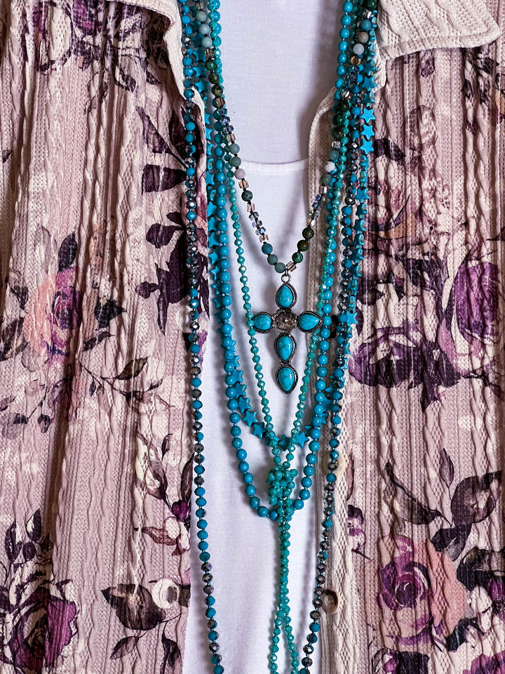 ENCHANTING GARDEN OF LOVE FLORAL LACE JACKET IN MULTI-COLOR