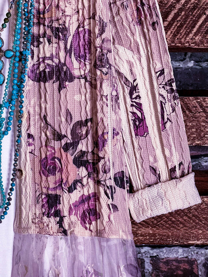 ENCHANTING GARDEN OF LOVE FLORAL LACE JACKET IN MULTI-COLOR