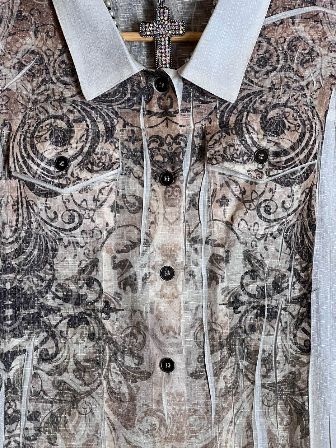 Easy to Admire Charm Fab Jacket in Ivory & Taupe