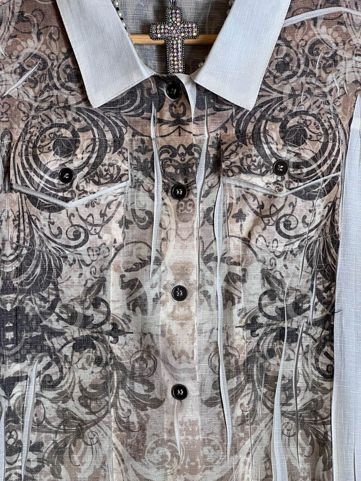 Easy to Admire Charm Fab Jacket in Ivory & Taupe