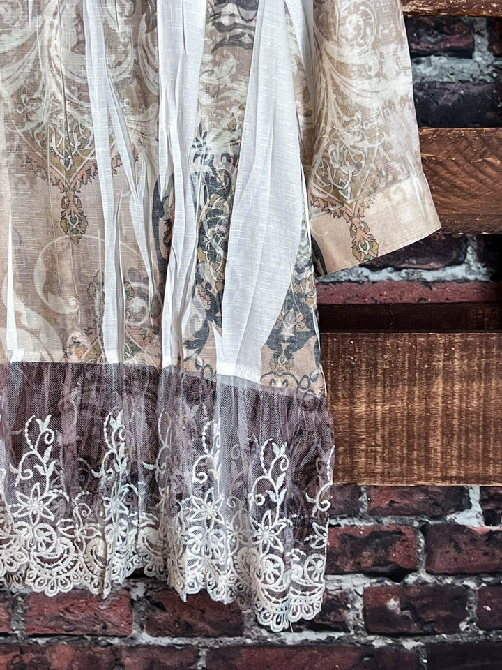 Easy to Admire Charm Fab Jacket in Ivory & Taupe