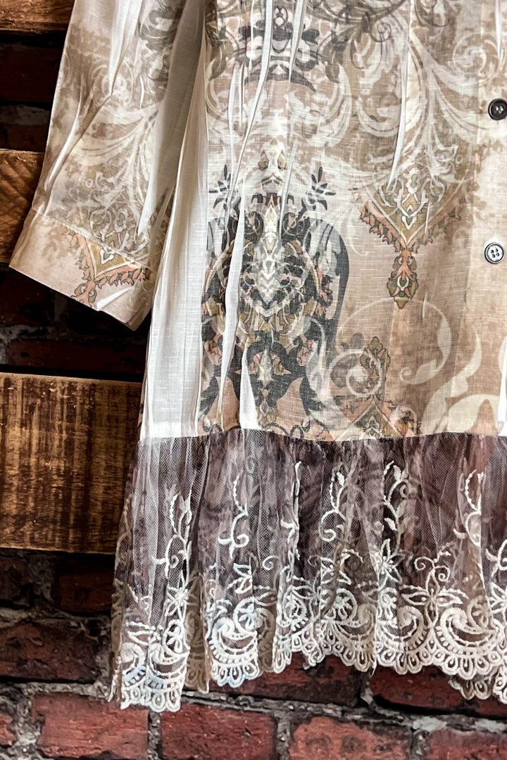 WONDERFUL FEELING SHIRT JACKET IVORY TAUPE