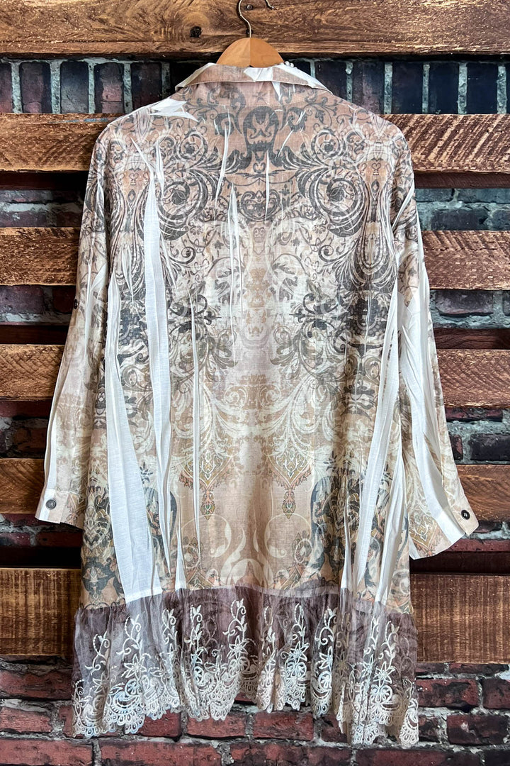 Easy to Admire Charm Fab Jacket in Ivory & Taupe