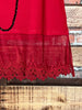 ADORABLE PASSION RED RUBY LACE EXTENDER TOP