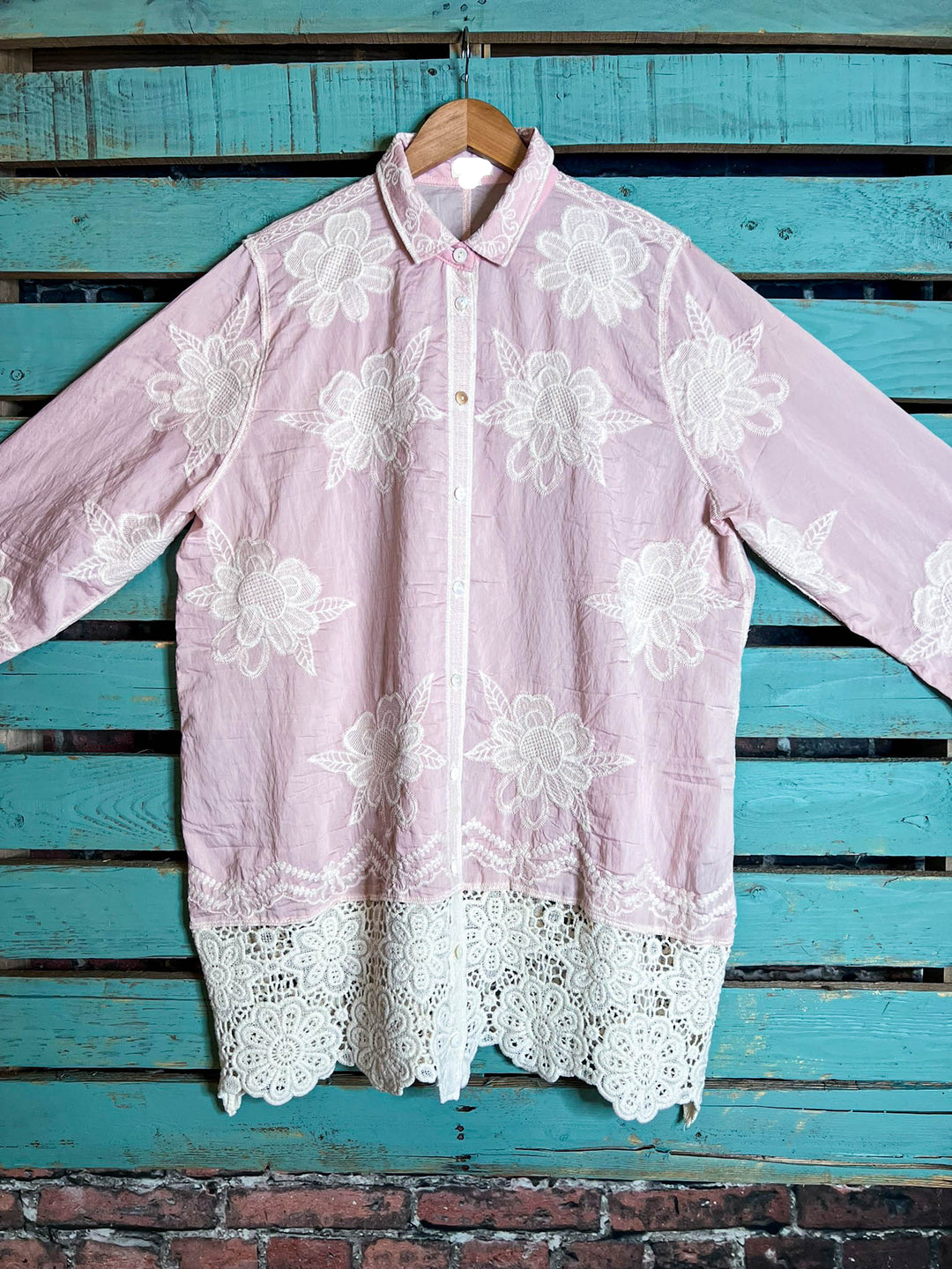 True Love Shirt Tunic in Light Pink