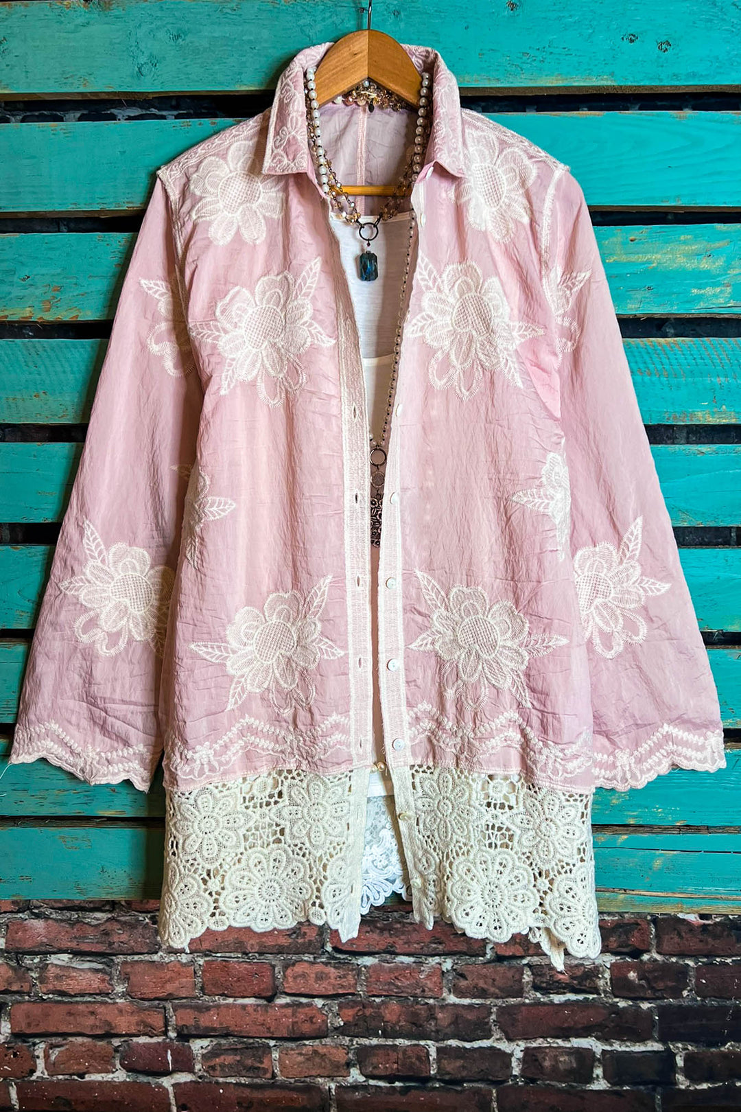 True Love Shirt Tunic in Light Pink