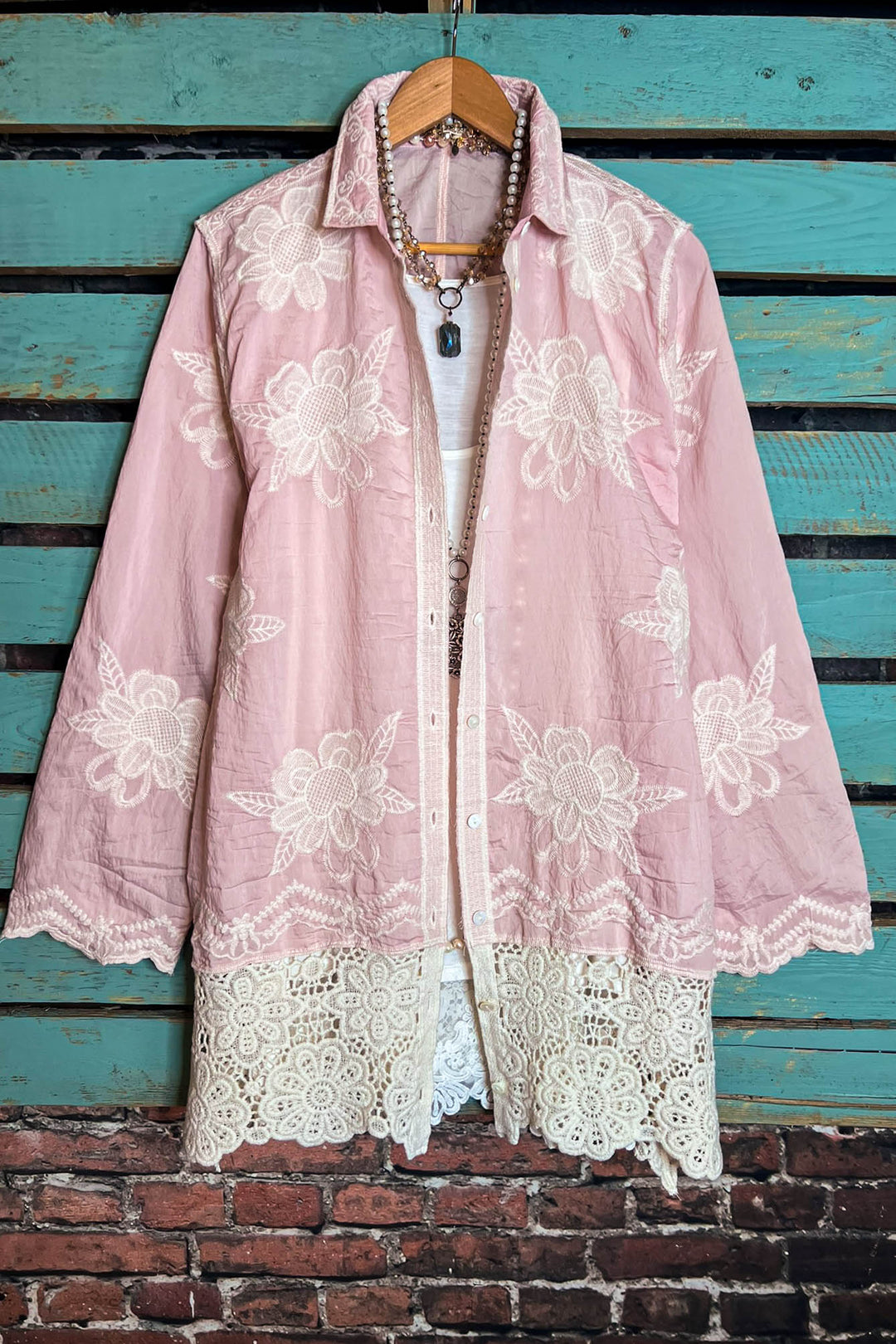 True Love Shirt Tunic in Light Pink