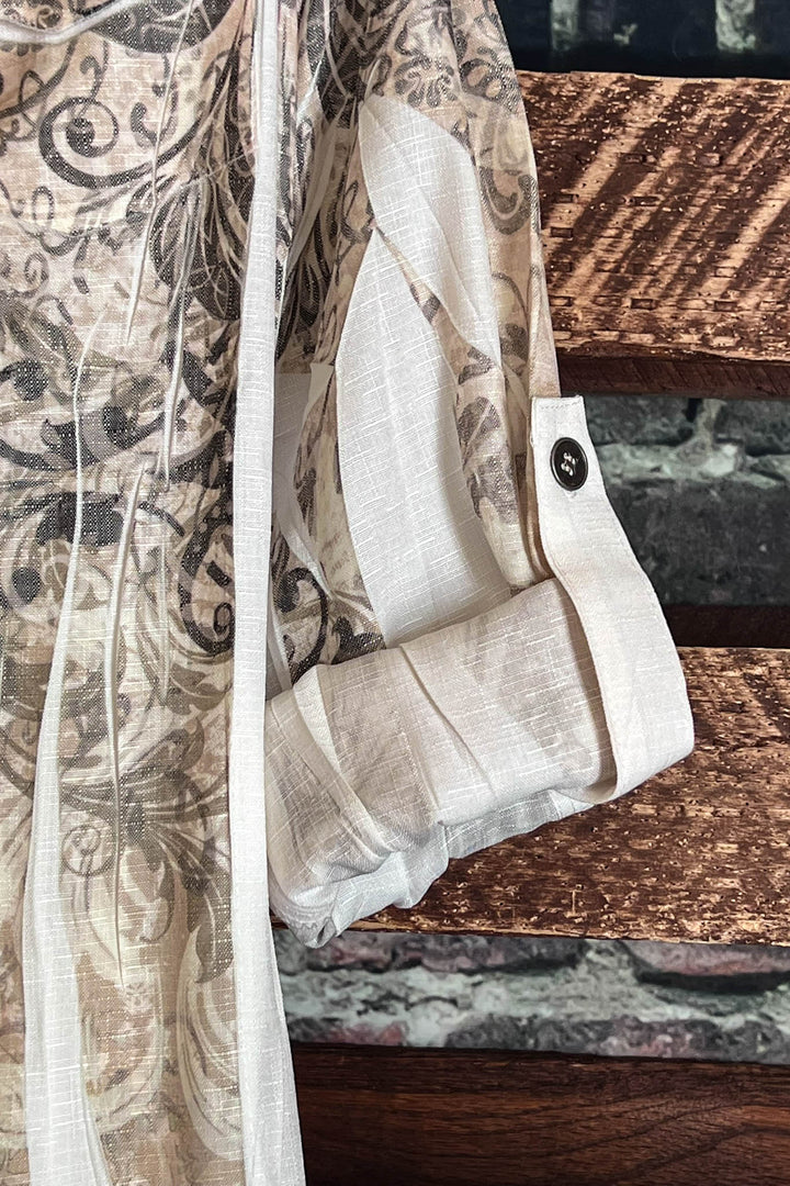 Easy to Admire Charm Fab Jacket in Ivory & Taupe