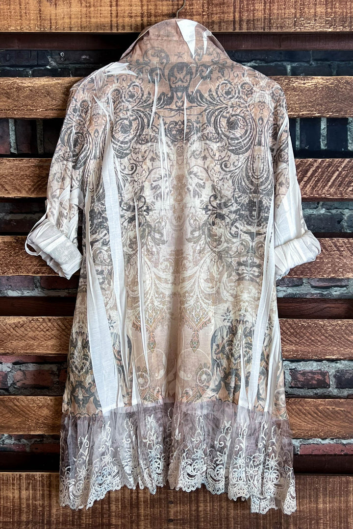 WONDERFUL FEELING SHIRT JACKET IVORY TAUPE