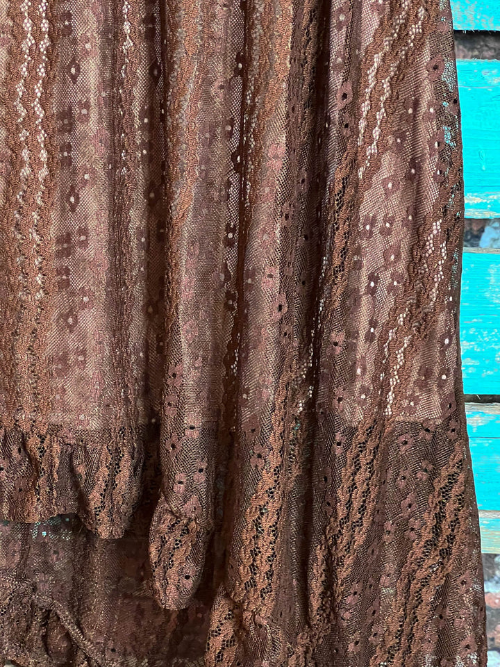 Admire Your Beauty Lace Dress in Brown