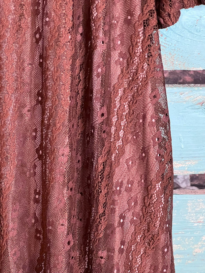 Admire Your Beauty Lace Dress in Brown