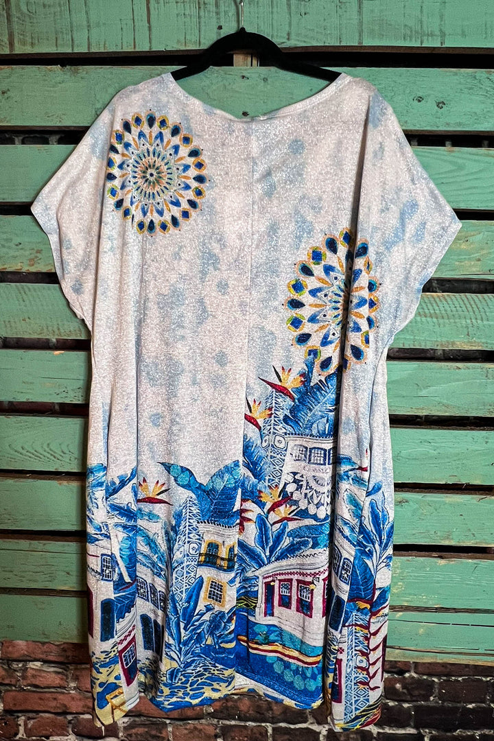 The Sun Fab Dress Long Tunic in White - Made in Italy