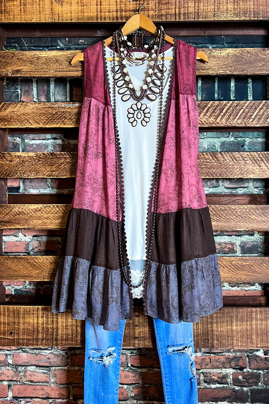 IT ALL BEGINS WITH LOVE BRICK & MULTI-COLOR VEST