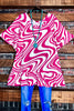 2X-4X SIZE - CELEBRATE THE MOMENT TOP IN PINK & WHITE -----------SALE