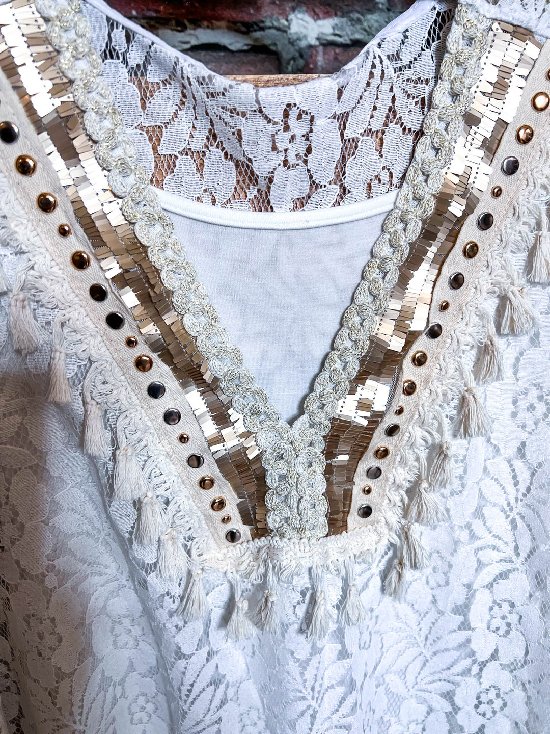 6-20 SIZE - LACE WHITE DRESS COVER UP TUNIC ---------SALE