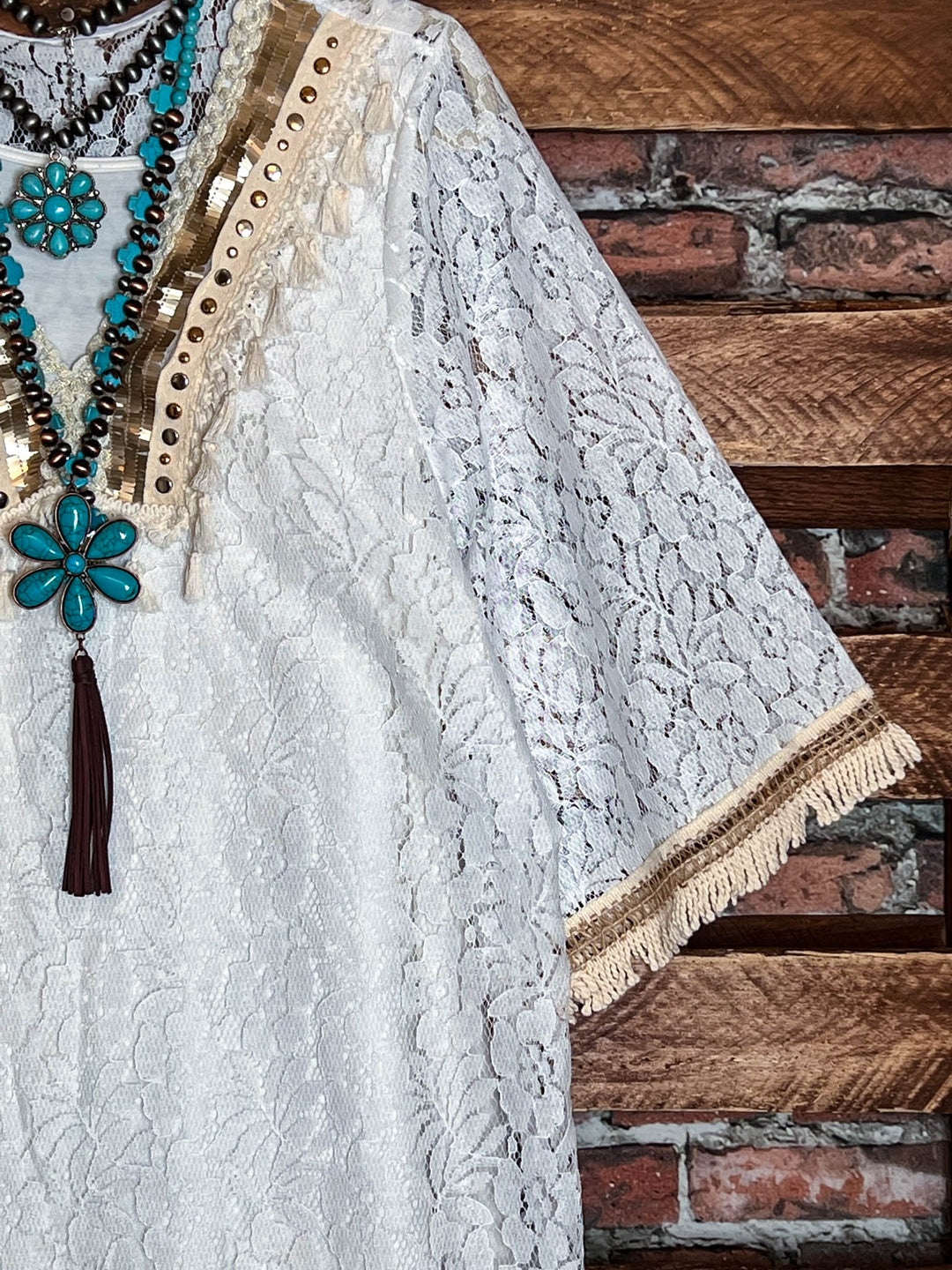 6-20 SIZE - LACE WHITE DRESS COVER UP TUNIC ---------SALE