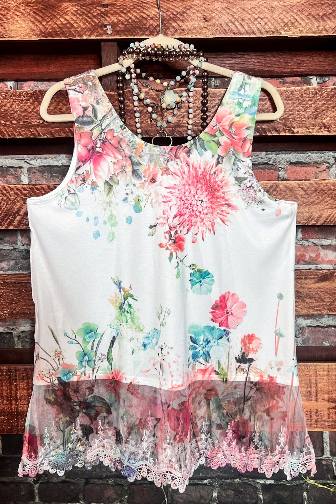 Season of Love Floral Slip Dress Extender Top Multi-Color