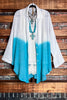 6-16 SIZE - LIGHTWEIGHT SHIRT TUNIC TIE DYE BLUE & IVORY----SALE