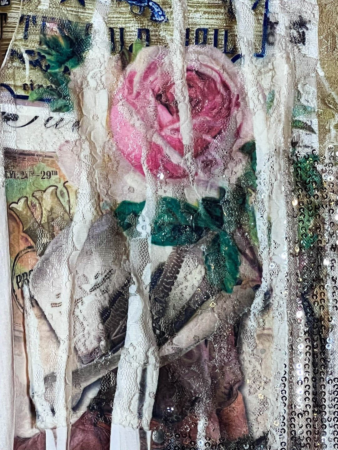 Always Stunning Delicate Sparkle Sequin Multicolor Fab Blouse