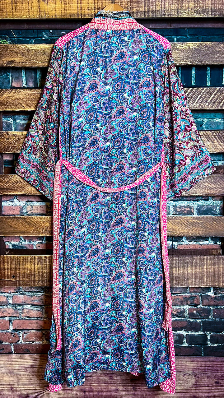 BON VOYAGE LIGHTWEIGHT KIMONO DUSTER MULTI-COLOR