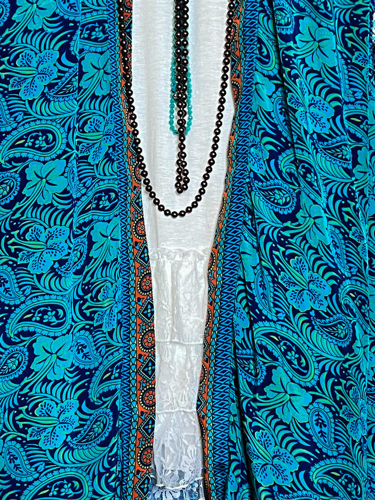 DELIGHTFUL DAYS LIGHTWEIGHT KIMONO DUSTER MULTI-COLOR