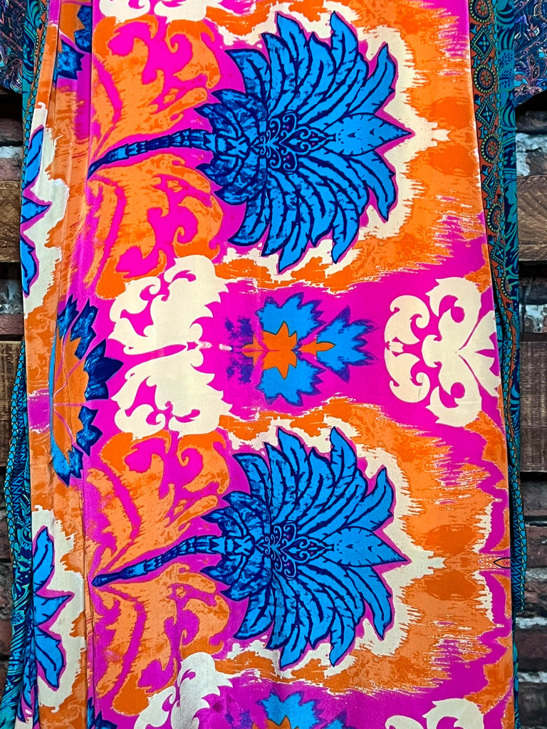 DELIGHTFUL DAYS LIGHTWEIGHT KIMONO DUSTER MULTI-COLOR
