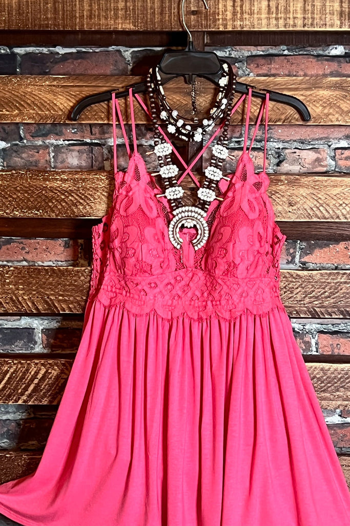 SWEET PASSION LACE BRALETTE CAMI TOP IN ROSE