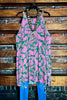 20-24 SIZE - SUNSET PALMS DRESS PINK ----------SALE