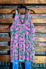 20-24 SIZE - SUNSET PALMS DRESS PINK ----------SALE