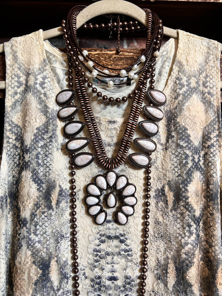 FAB CHARM STYLISH DRESS TUNIC LACE ANIMAL PRINT