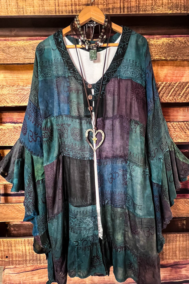 Light Spirit Patchwork Kimono Jacket Multi-Color