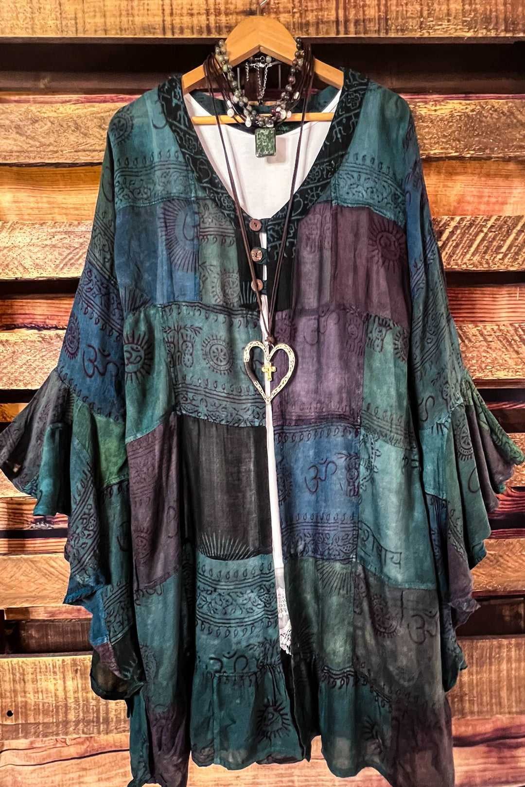 Light Spirit Patchwork Kimono Jacket Multi-Color