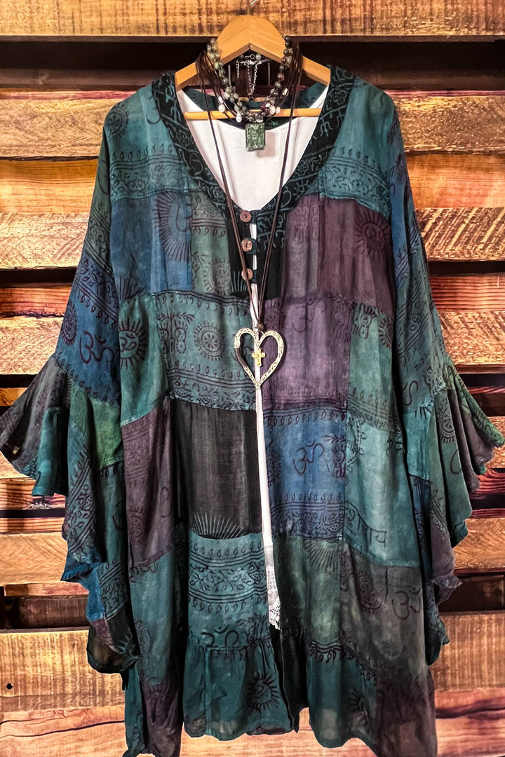 Light Spirit Patchwork Kimono Jacket Multi-Color