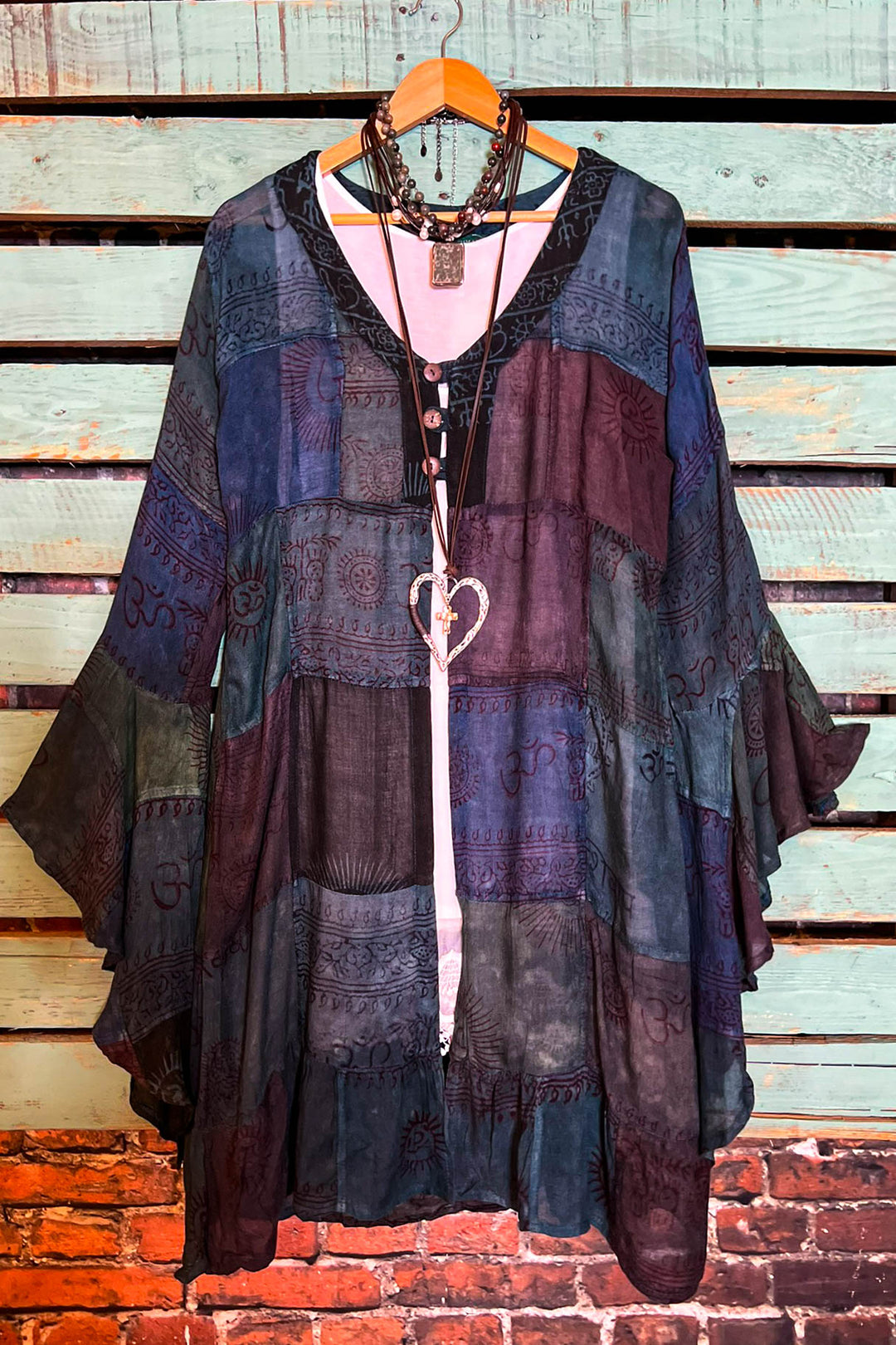 Light Spirit Patchwork Kimono Jacket Multi-Color