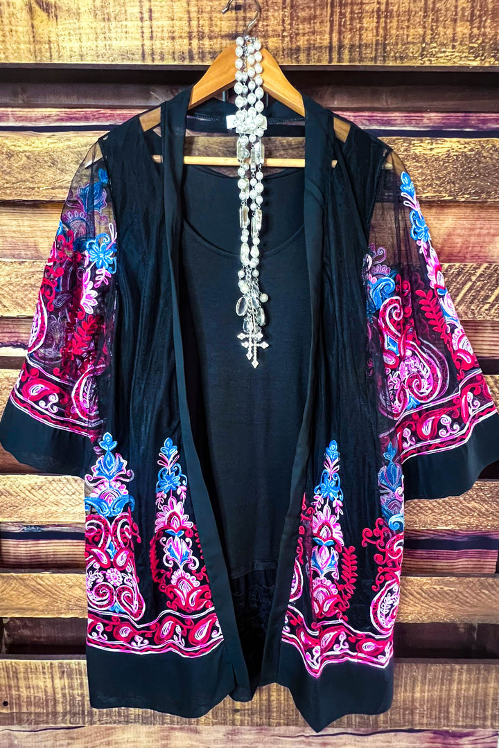 An Absolute Treasure Embellished Duster Kimono