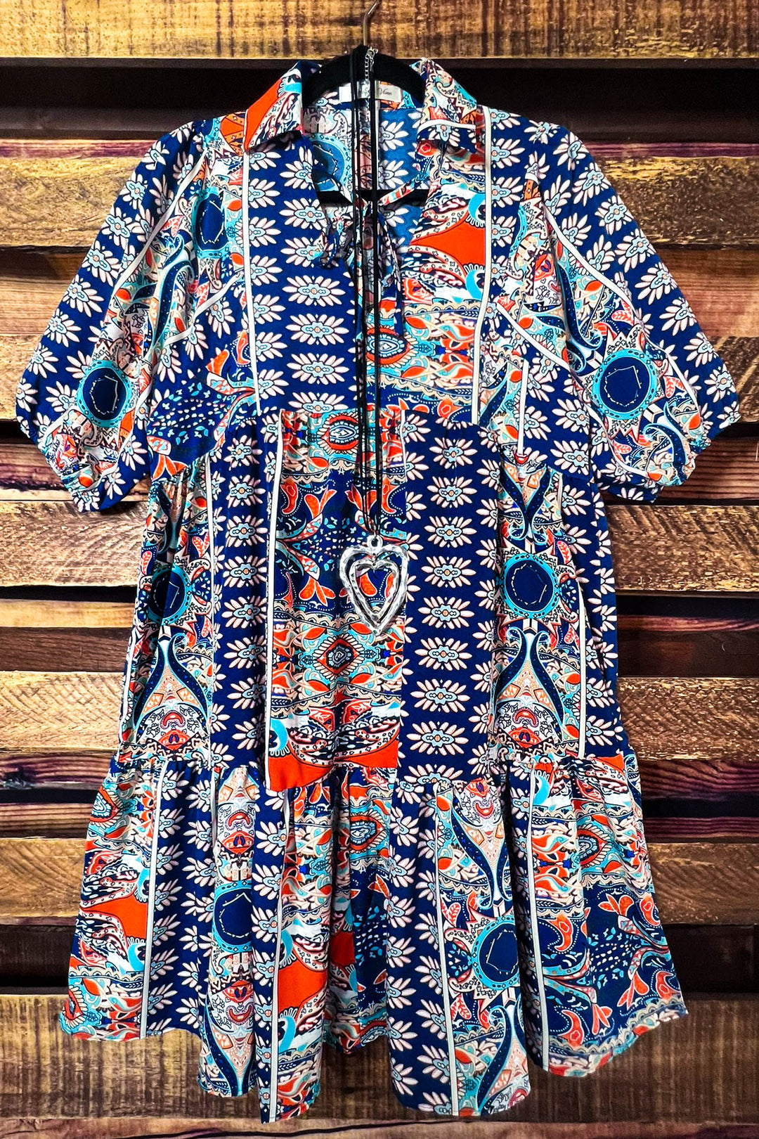 Weekend Chill Boho Dress Oversized in Navy & Multi-Color – Life is Chic Boutique