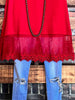 RED LACE EXTENDER SLIP TOPSIZE 8 - 16  -------- SALE