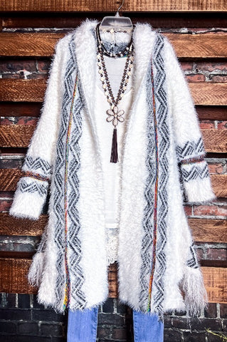 ENJOY THE JOURNEY BOHO KIMONO IN BEIGE