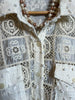 ANY EVENT STUNNING BEIGE LACE SHIRT JACKET