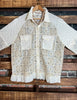 ANY EVENT STUNNING BEIGE LACE SHIRT JACKET