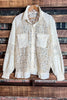 ANY EVENT STUNNING BEIGE LACE SHIRT JACKET