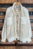 ANY EVENT STUNNING BEIGE LACE SHIRT JACKET