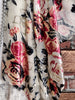 Vintage Garden Roses Velvet Burnout Kimono in Multi-Color