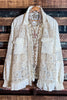 ANY EVENT STUNNING BEIGE LACE SHIRT JACKET