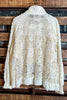 ANY EVENT STUNNING BEIGE LACE SHIRT JACKET