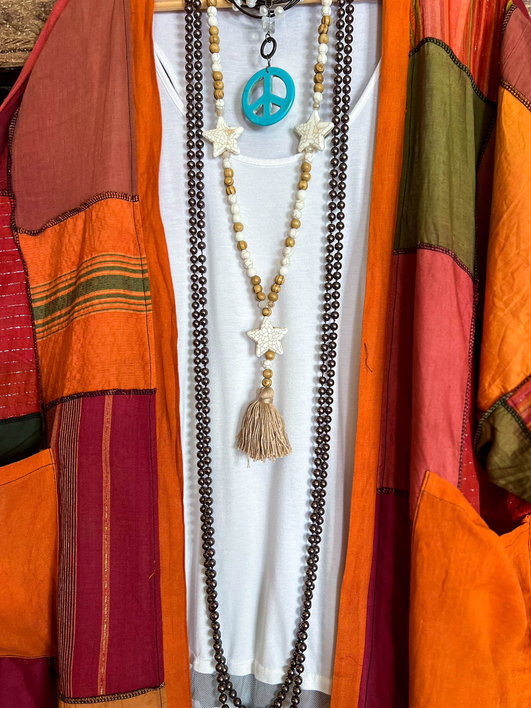 The Power of Joy Boho Patchwork Kimono Multi-Color